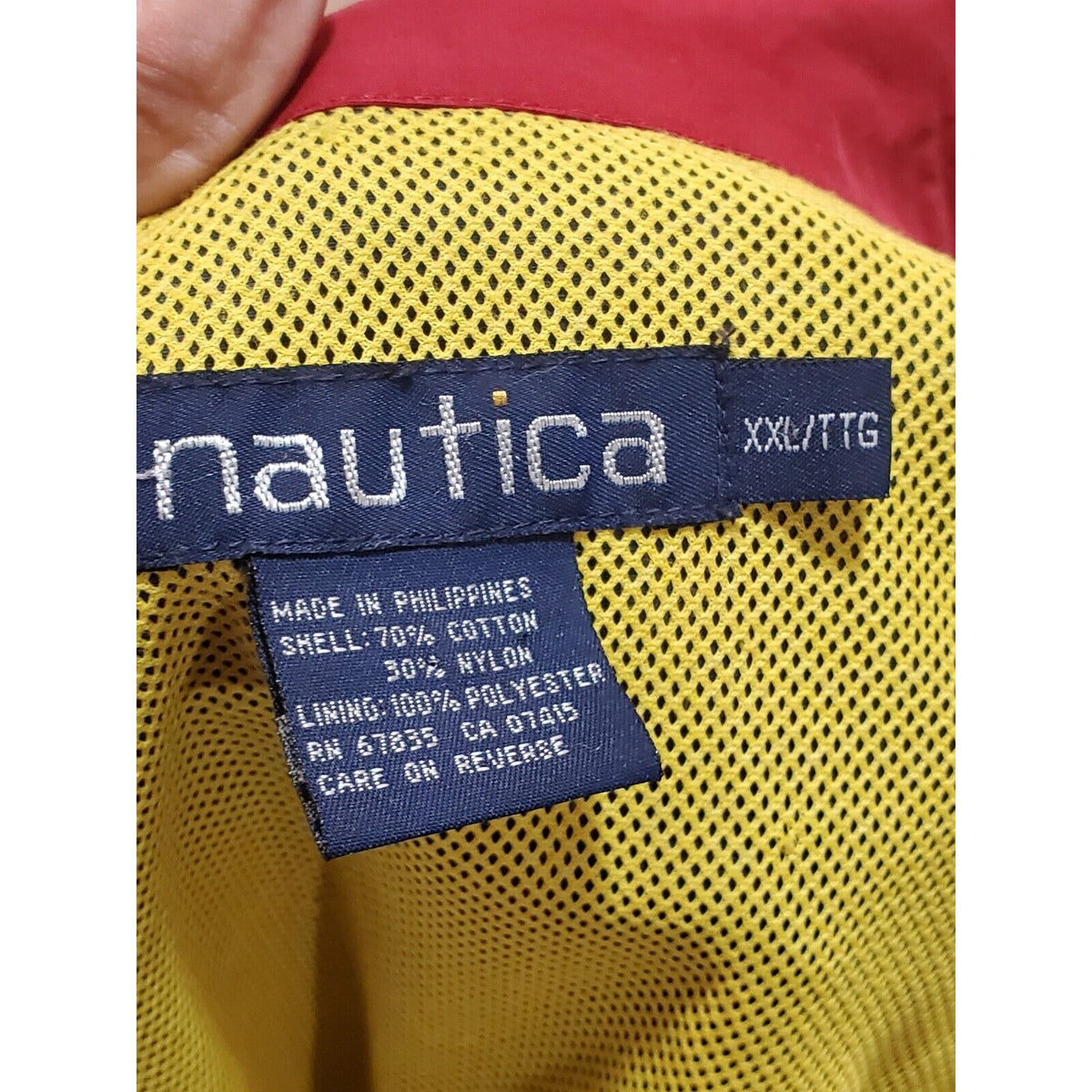 Vintage 90’s Nautica Windbreaker Sailing Jacket 2XL Flag Spell Out Embroidered
