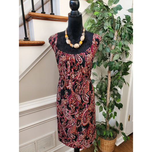 Liz Claiborne Women Multicolor Sleeveless Scoop Neck Knee Length Dress Size 18W