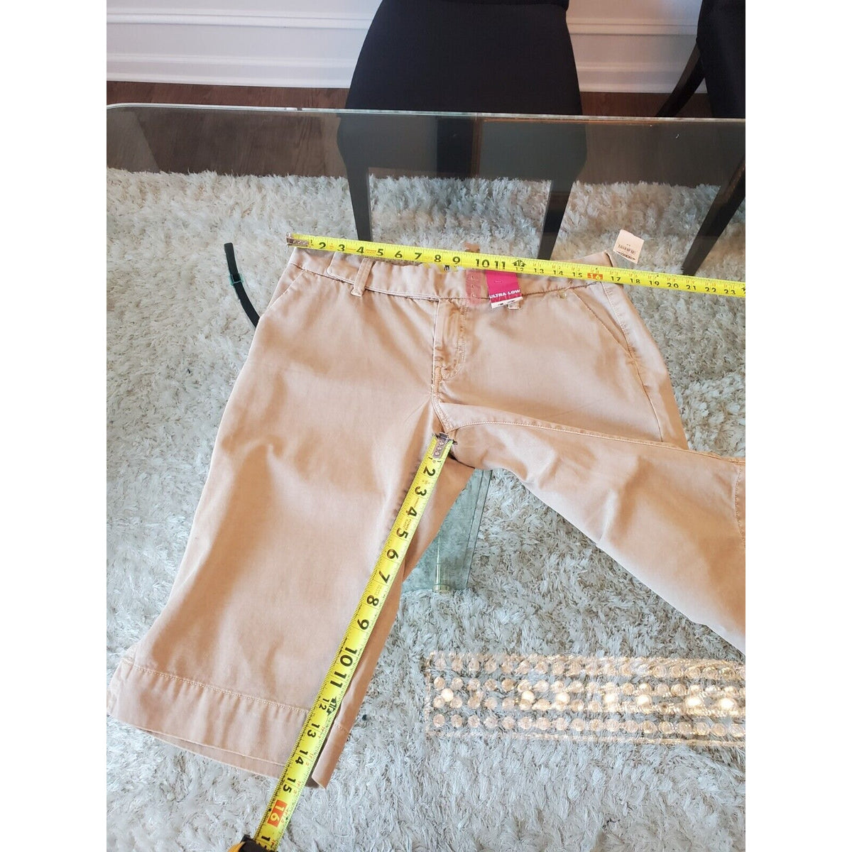 Old Navy Womens Beige 100% Cotton Summer Outdoor Casual Preppy Shorts Size 12