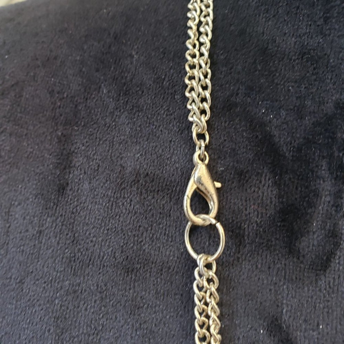 Women's Fashion Multi Strand Gold Tone Ball Chain Long Necklace with Lobster