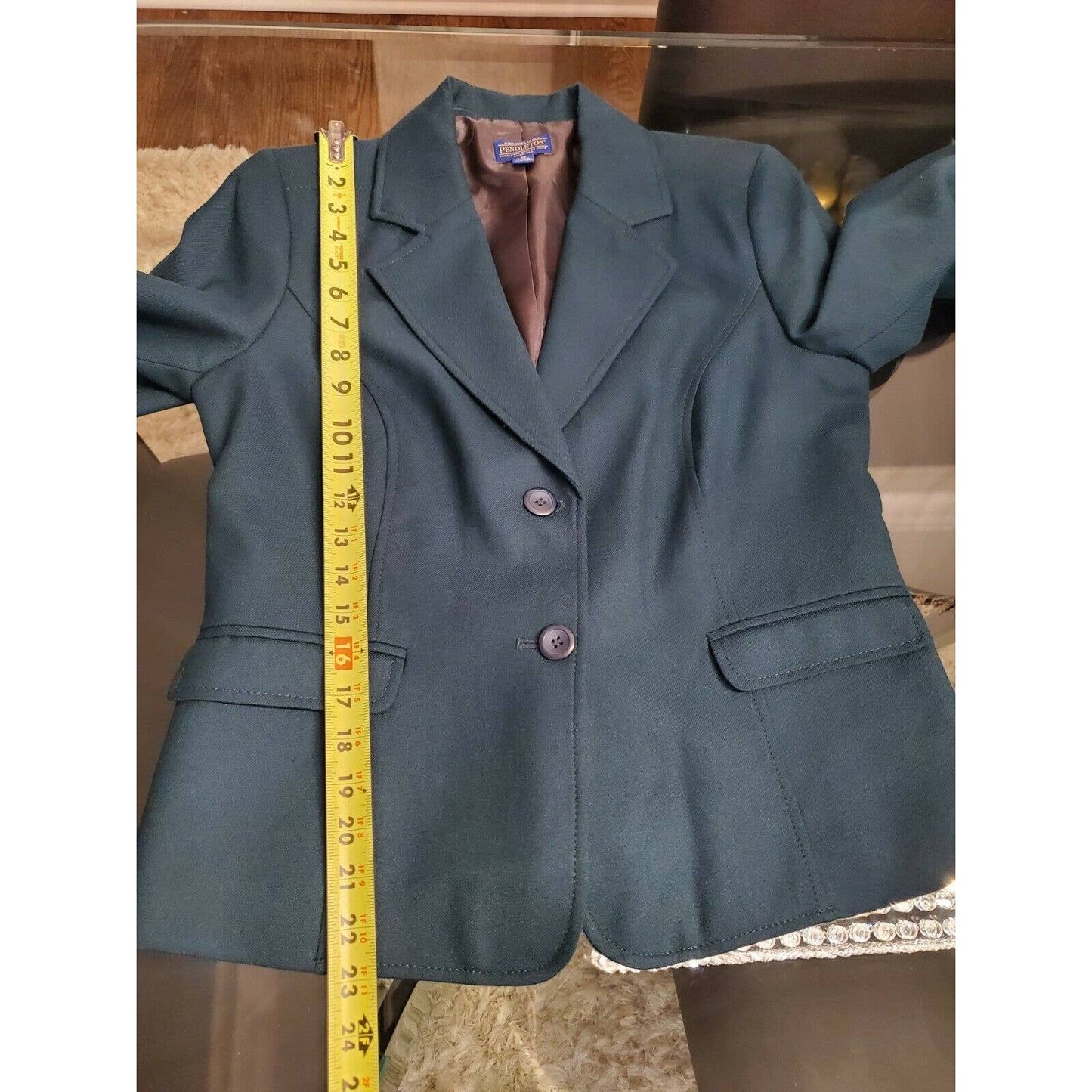 Pendleton Women's Wool Two Buttons Single Breasted Long Sleeve Blazer Size 10