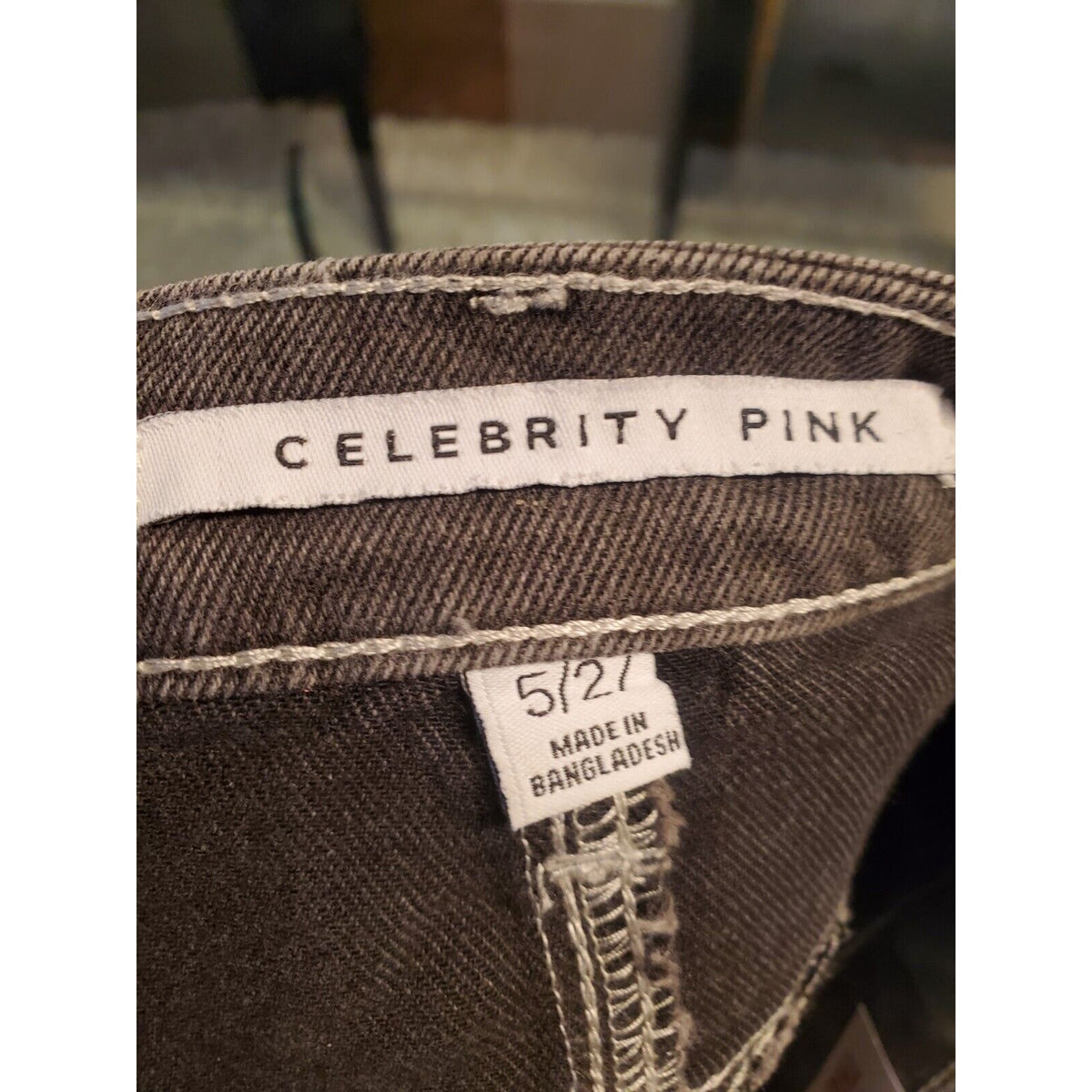 Celebrity Pink Women's Black Denim Cotton Festival Fringe Mini Skirt Size 5/27