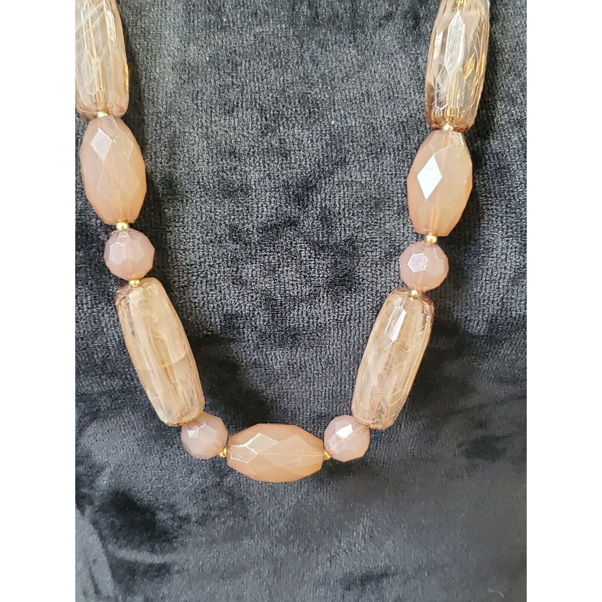 Vintage Women's Pink Bead Stylish Long Necklace