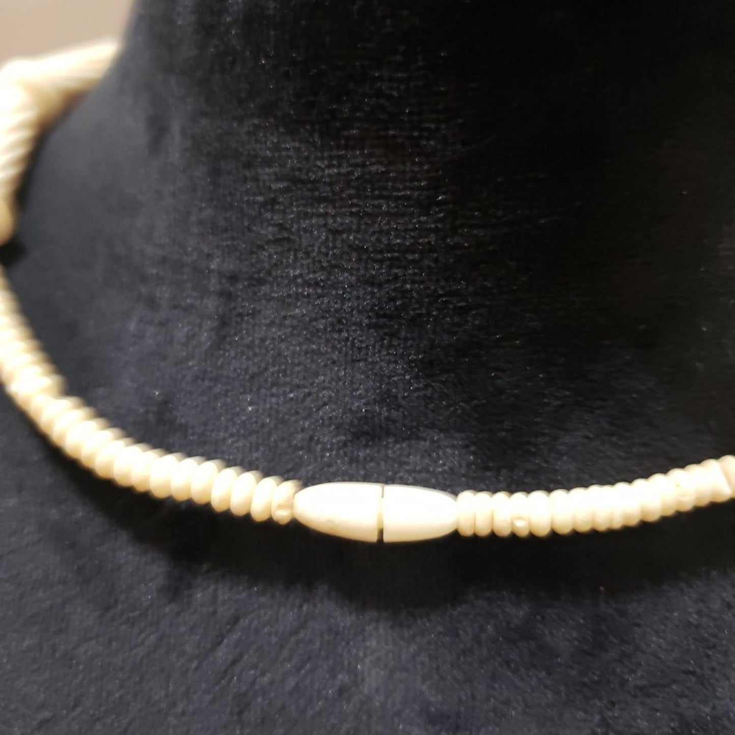 Womens Fashion Yellow Wood Shell Beaded Choker Collar Necklace with Barrel Clasp