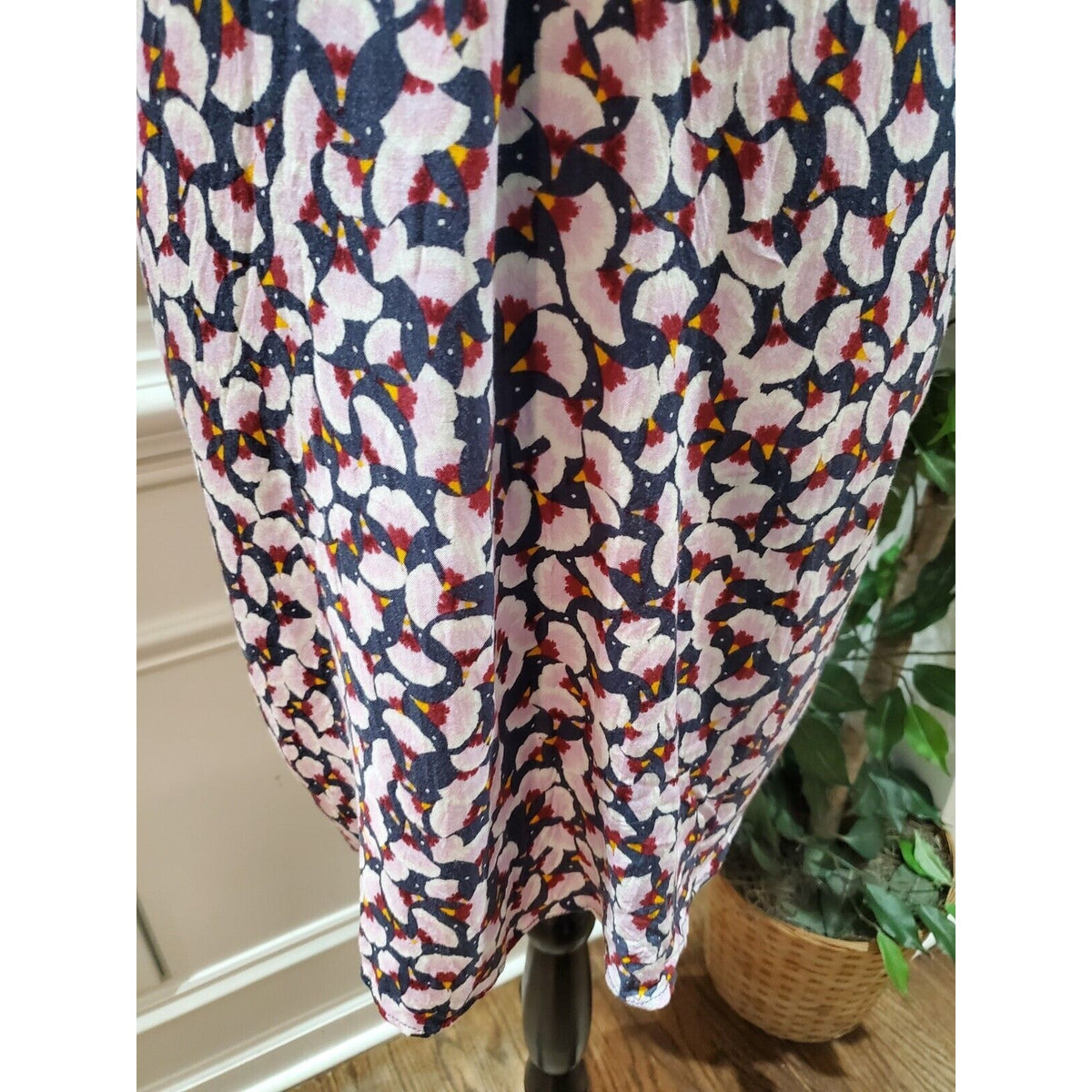 Anna Glover Women Multicolor V-Neck Short Sleeve Casual Knee Length Dress Size 8