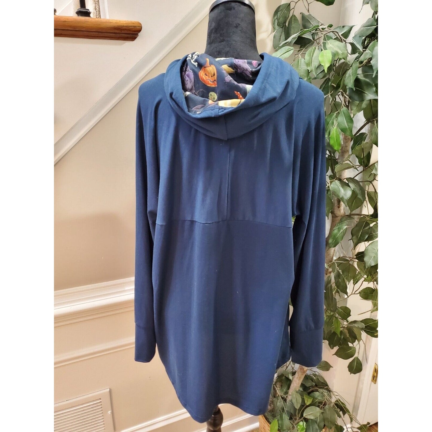 Lularoe Potion Blue Solid Polyester Long Sleeve Casual Hoodie Jacket Size XL