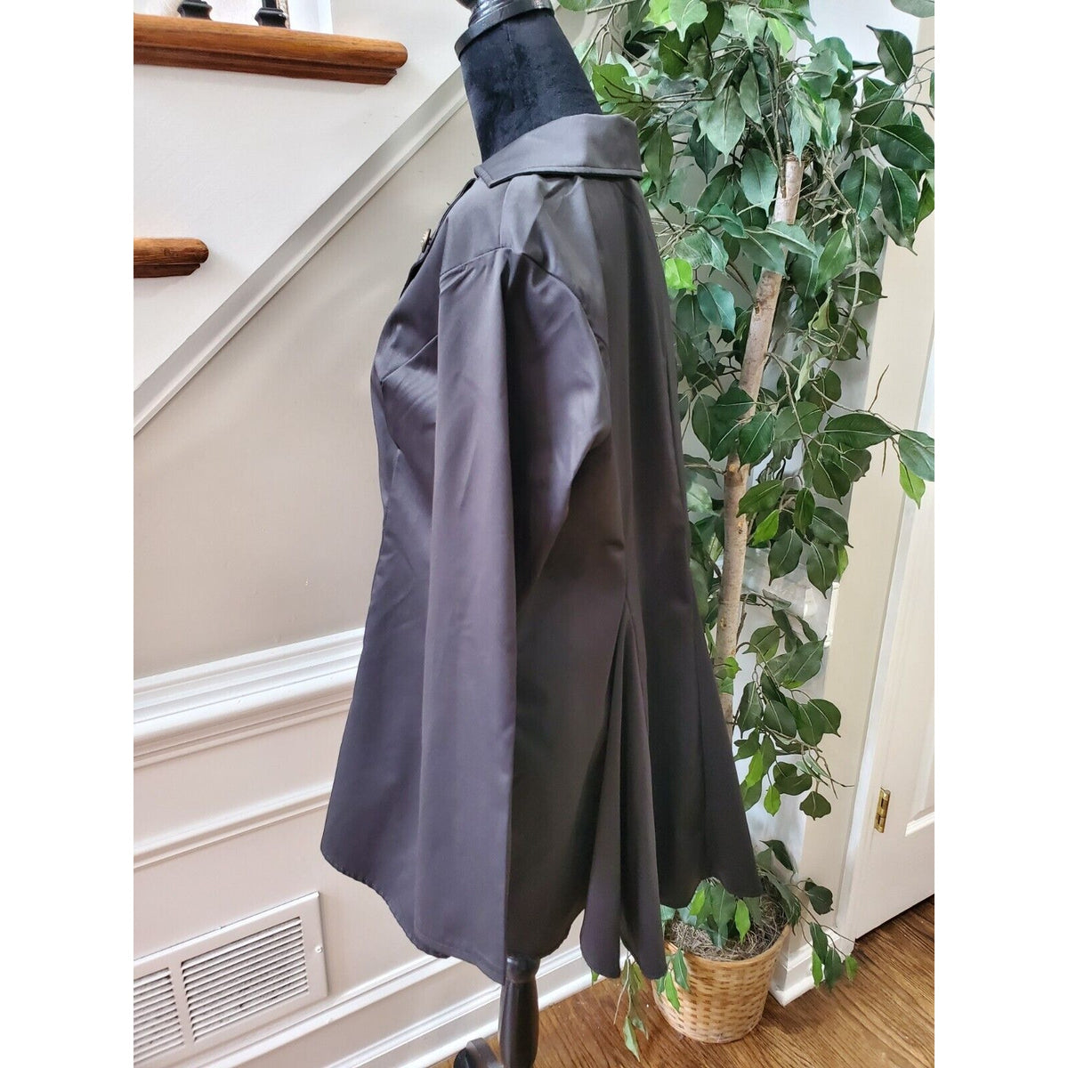 Dominion Women Black Long Sleeve Casual Front Full Zipper Jacket Blazer Size XL