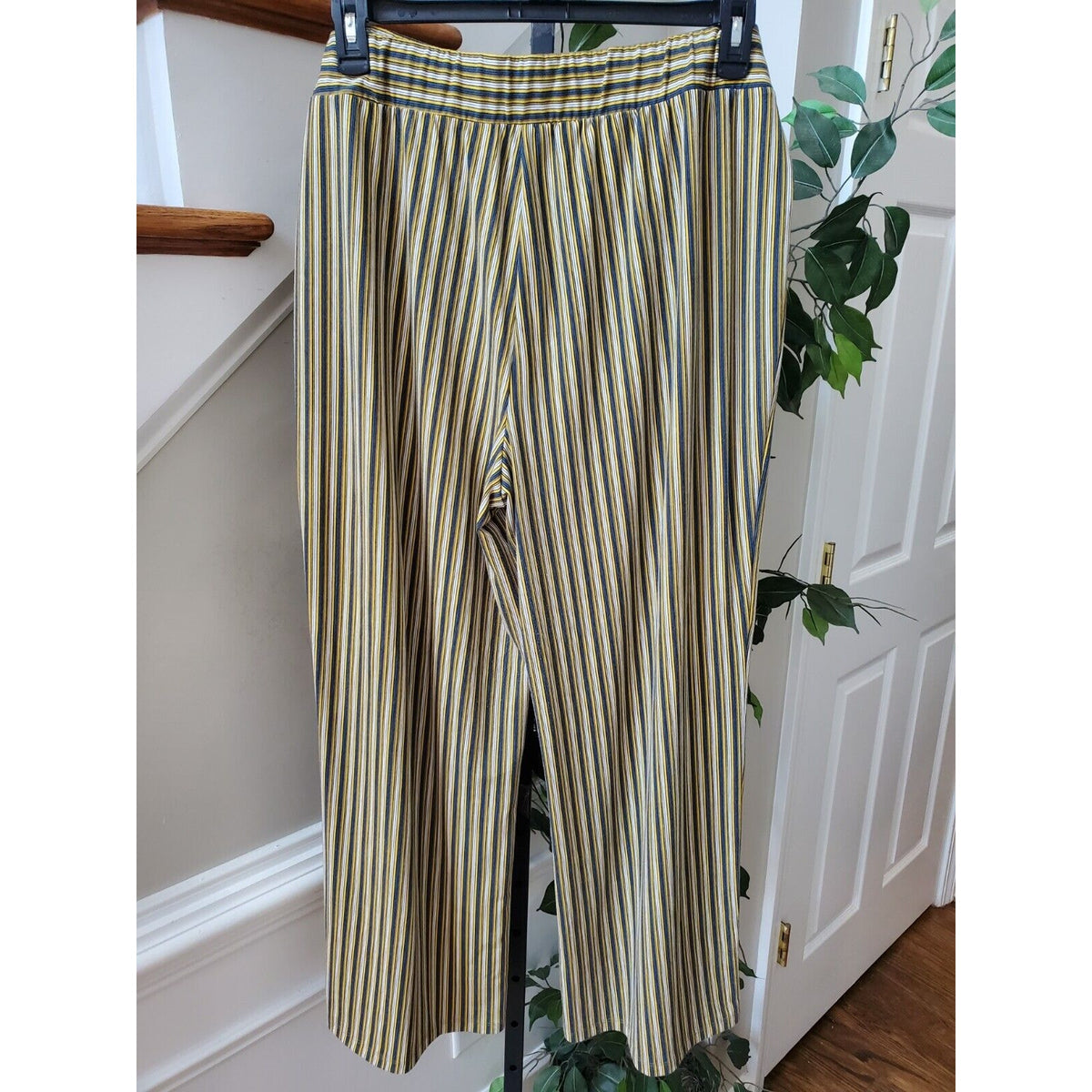 Est.1946 Women Multicolor Striped Polyester Drawstring Trouser Pants Size 18/20W