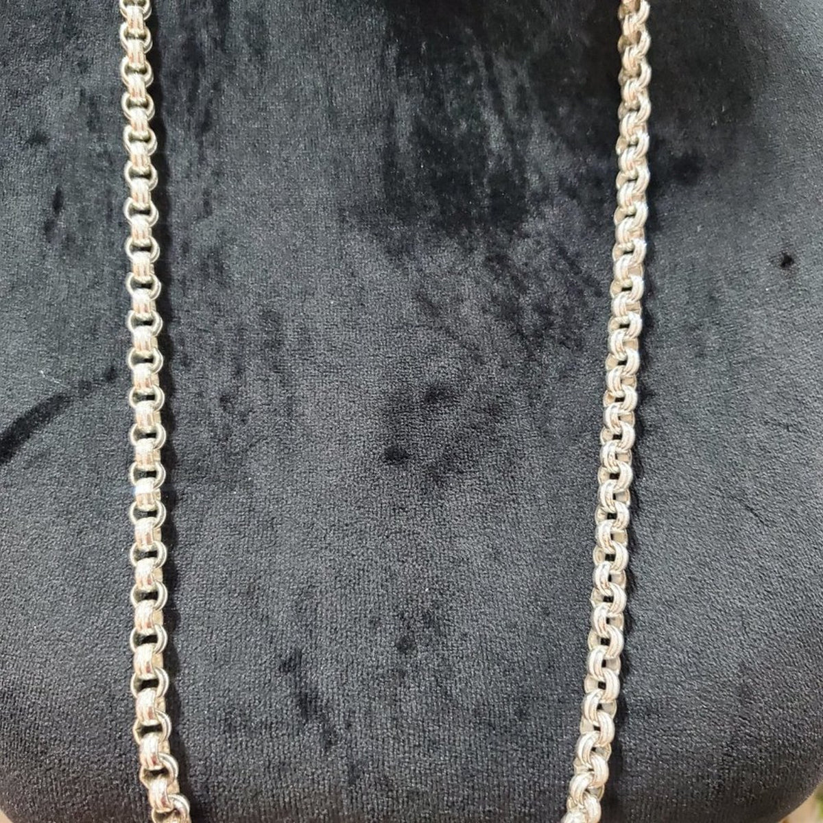 Women's Silver Oval & Double Oval Link Chain Necklace