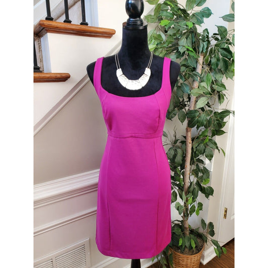 New York & Company Womens Pink Sleeveless Scoop Neck Casual Knee Length Dress 14