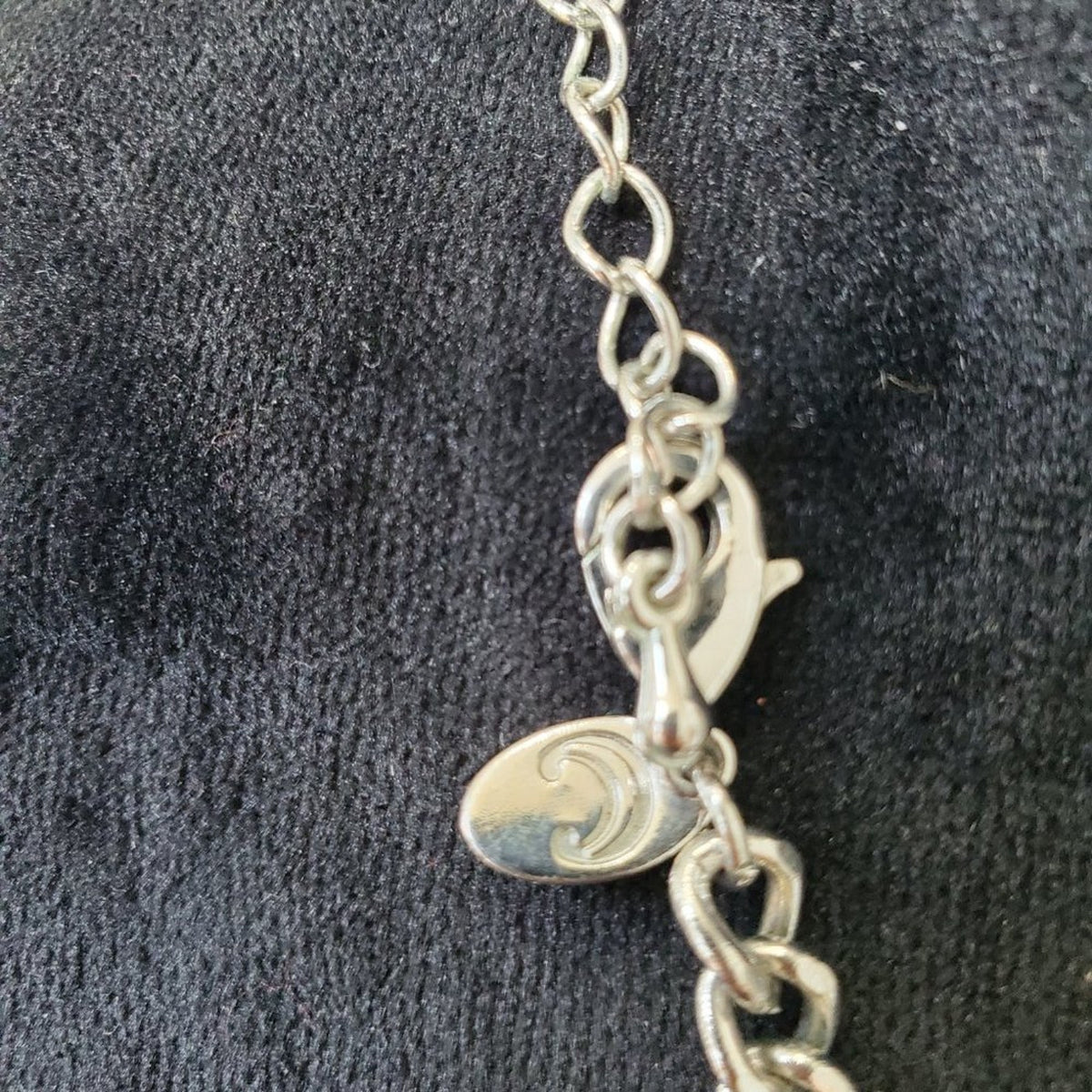 Charming Charlie Blue Beaded  Water Drop Pendant Choker Necklace