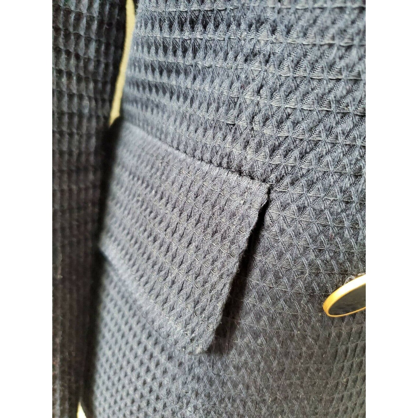 Talbots Women's Blue 100% Cotton Long Sleeve Front Buttons Fitted Blazer Size 4