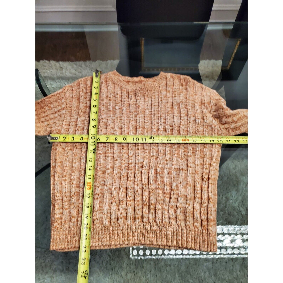 BLANKNYC Toffee Acrylic Ribbed Crewneck Long Sleeve Pullover Knit Sweater XS