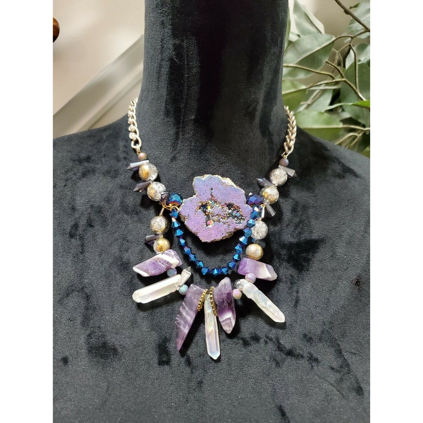 Handmade Raw Ametheyst Necklace