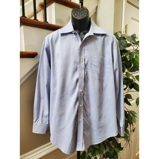 Lauren Ralph Lauren Men's Blue Cotton Classic Fit Button Down Casual Shirt XL