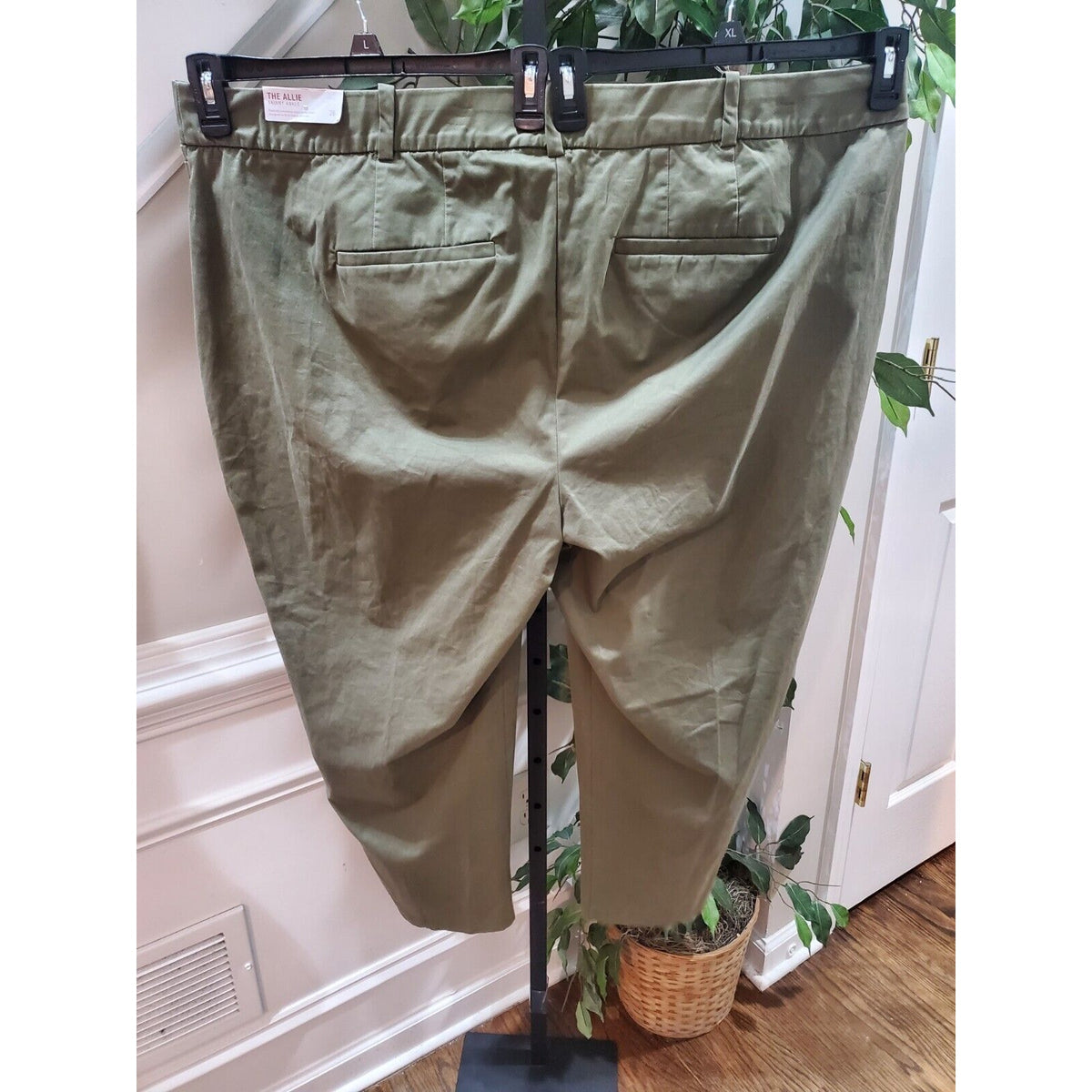 Lane Bryant The Allie Green High Rise Skinny Ankle Stretch Slacks Pants Size 26