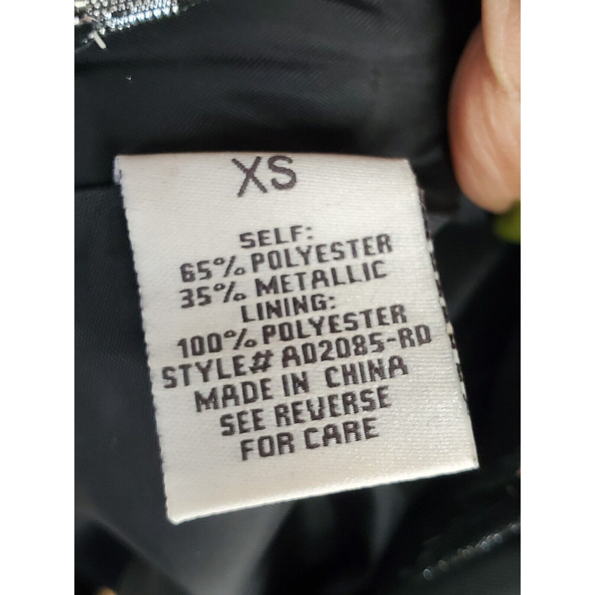 Aura Gray Polyester Round Neck Puff Short Sleeve Casual Knee Length Dress XS