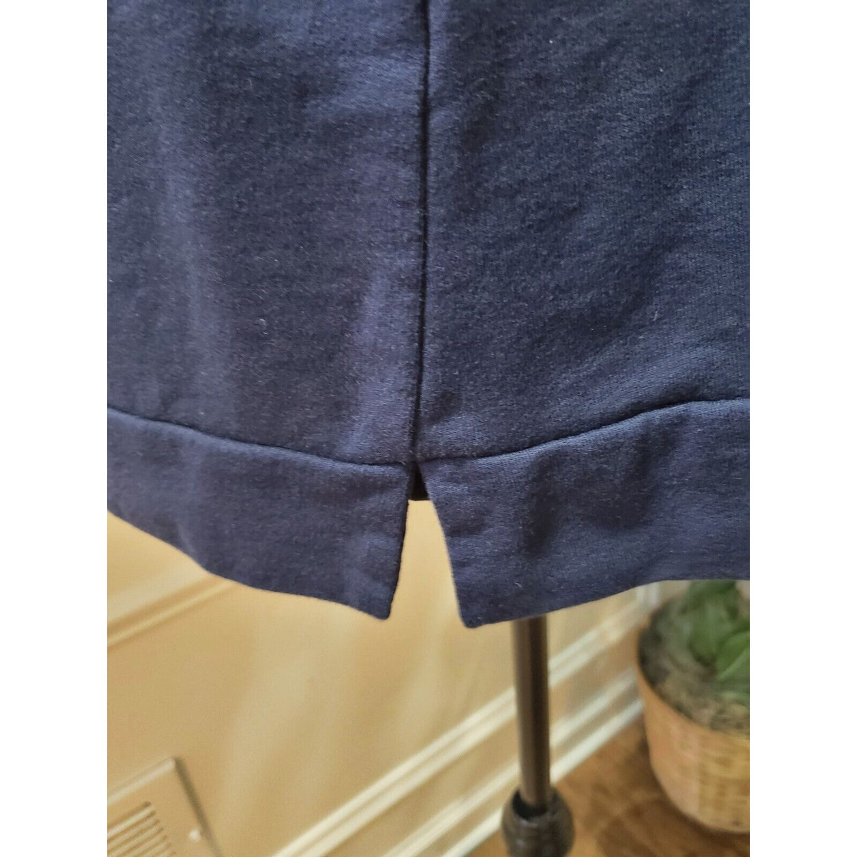 Crown & Ivy Women Blue 100% Cotton Round Neck Long Sleeve Top Blouse Size Small