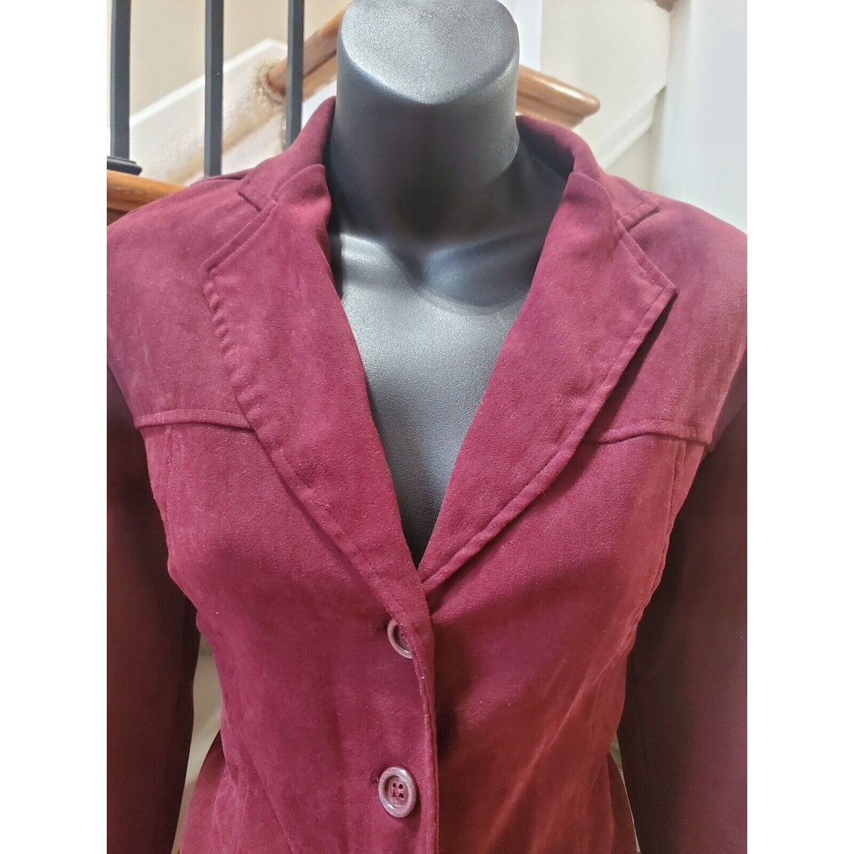 First Option Womens Maroon Single Breasted Four Button 2 Piece Pants & Coat MP