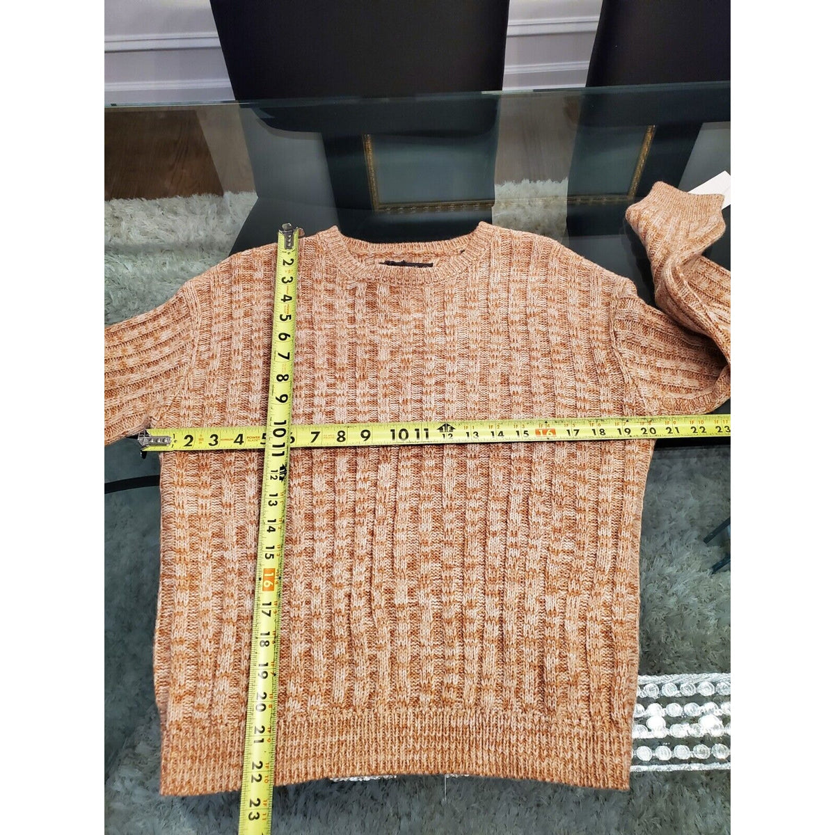 BLANKNYC Toffee Acrylic Ribbed Crewneck Long Sleeve Pullover Knit Sweater XS