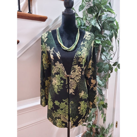 Choices Women's Multicolor Long Sleeve Dressy Tunic Shirt Top Blouse Size 1X