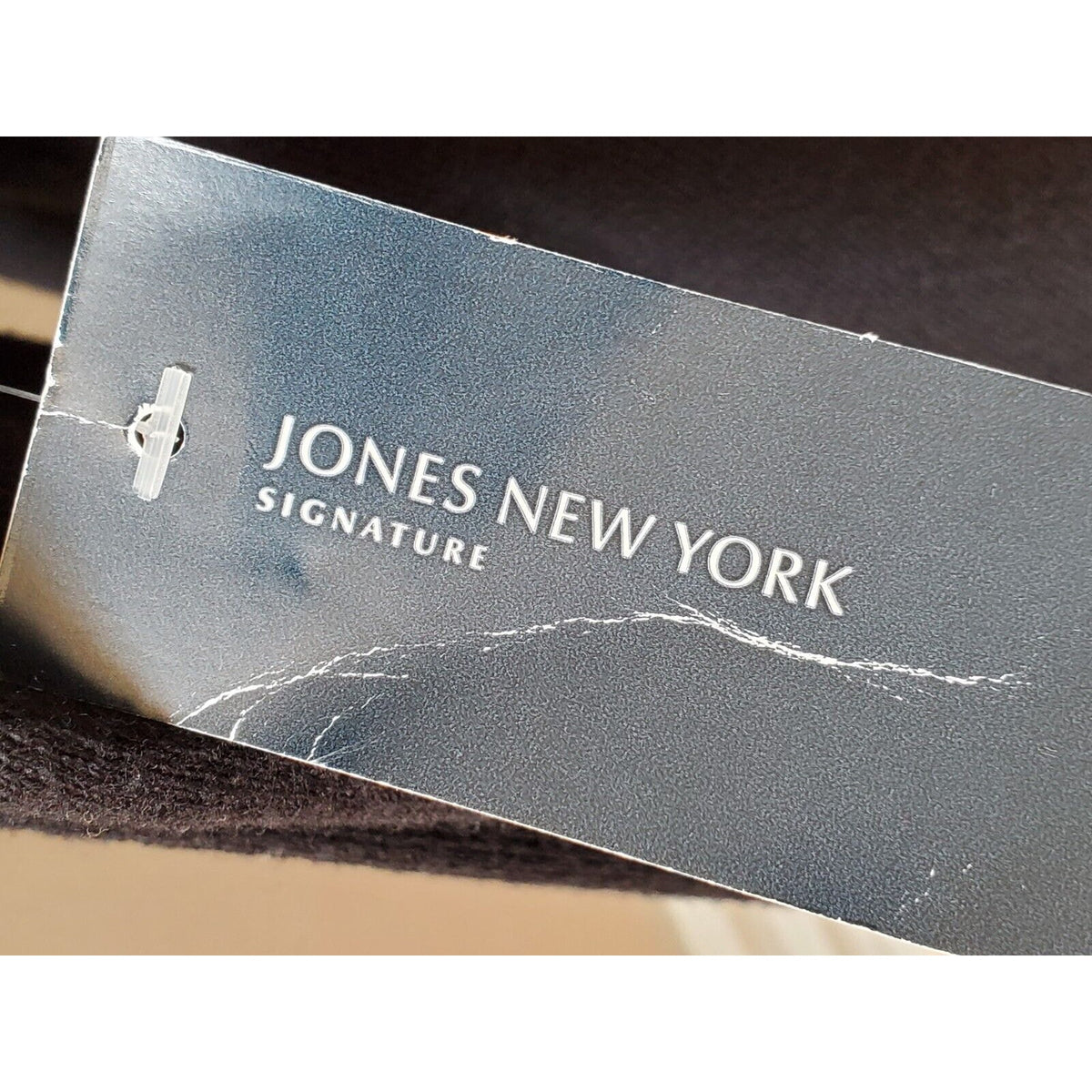 Jones New York Women Black Cotton Cowl Neck Long Sleeve Pullover Sweater Large
