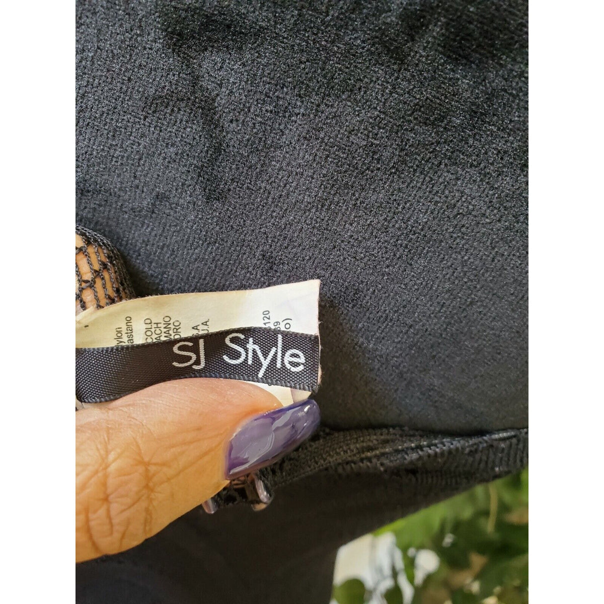 Boutique Style Solid Black Nylon Off The Shoulders Bodycon Dress Size Small