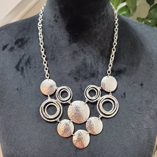 Women's Gold Round Decor Link Chain Fashion Jewelry Necklace