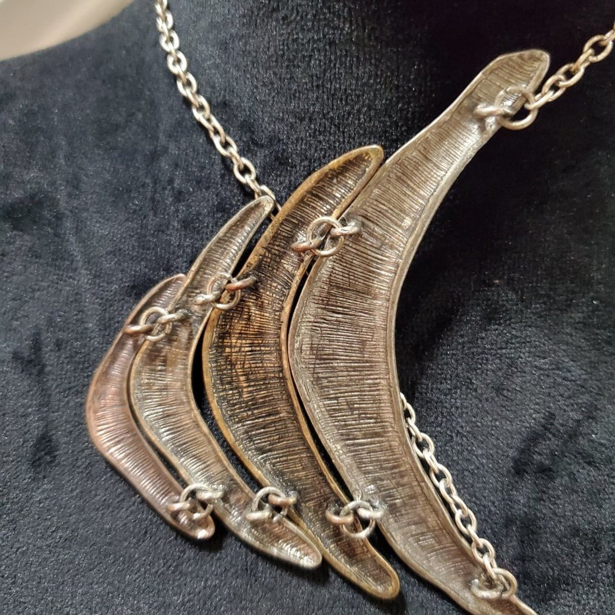 Women's Gold Tone Triple Tier Chest Plate Fashion Jewelry Necklace