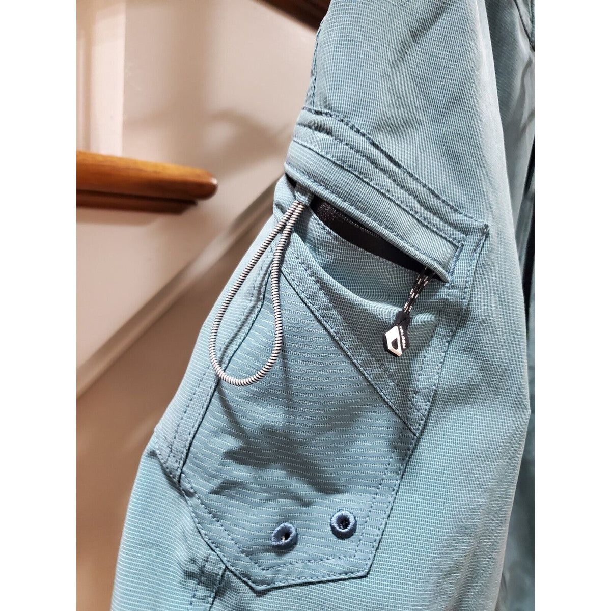 Volcom Men's Blue Polyester Elastic Waist Lido Heather Mod Boardshort Size 30