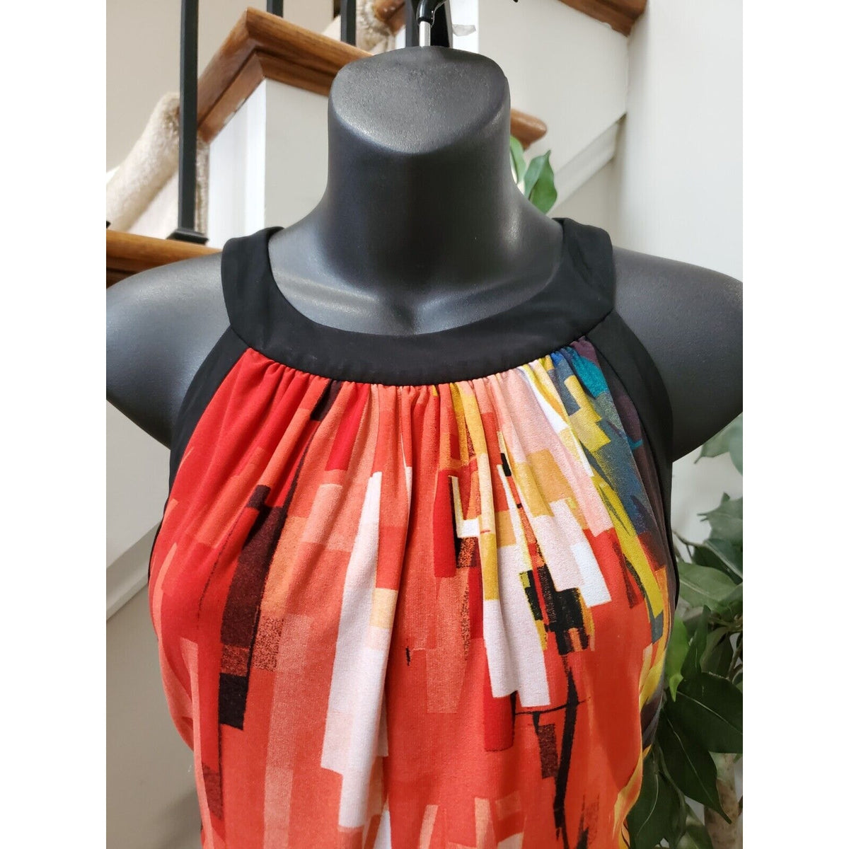 Ronni Nicole Women Multicolor Polyester Round Neck Sleeveless Long Maxi Dress 16