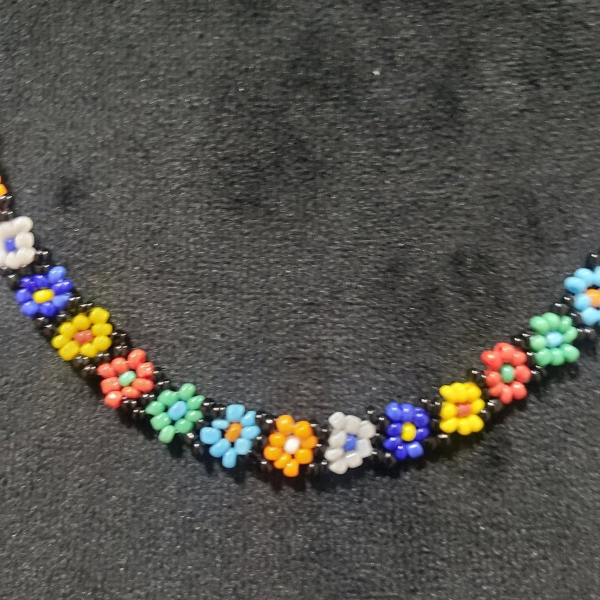 Womens Modern Fashion Multicolor Stones Beaded Floral Statment Collar Necklace