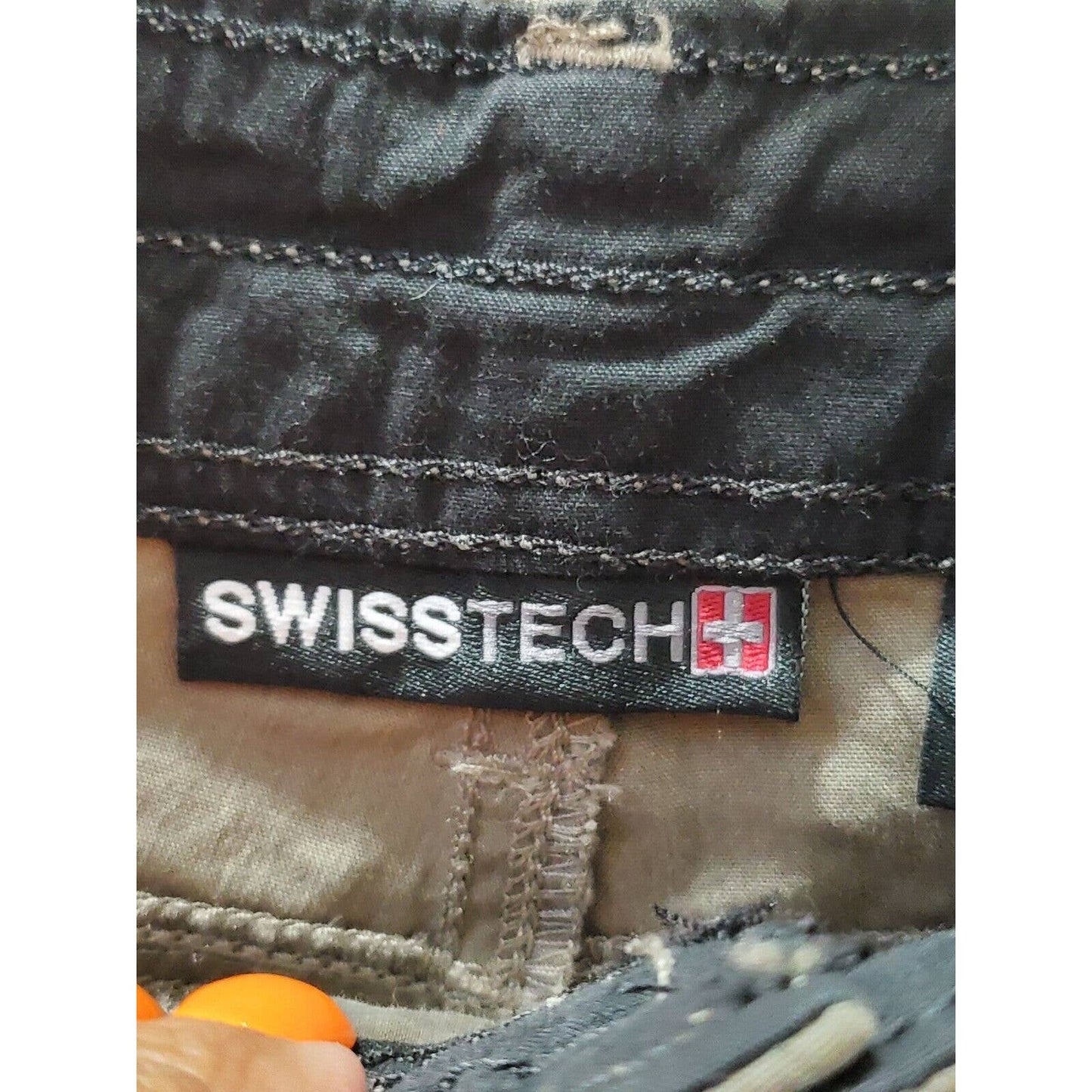 Swisstech Men's Solid Brown Cotton High Rise Straight Fit Casual Pants 36/30