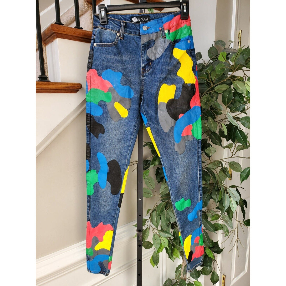 Filthy Wealth Women Blue Denim Cotton Skinny Legs Mid Rise Casual Jeans Size 26