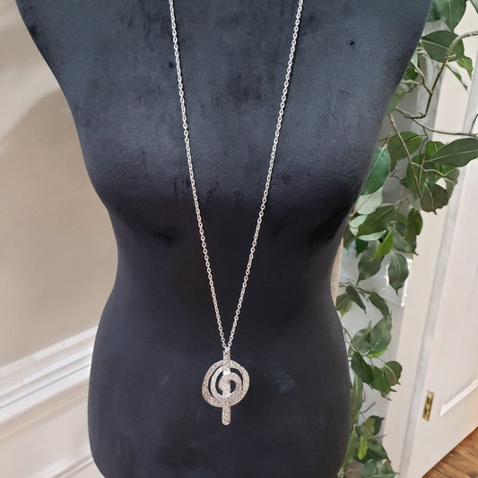 Womens Fashion Gold Round Drop Pendant Teardrop Necklace Jewellery