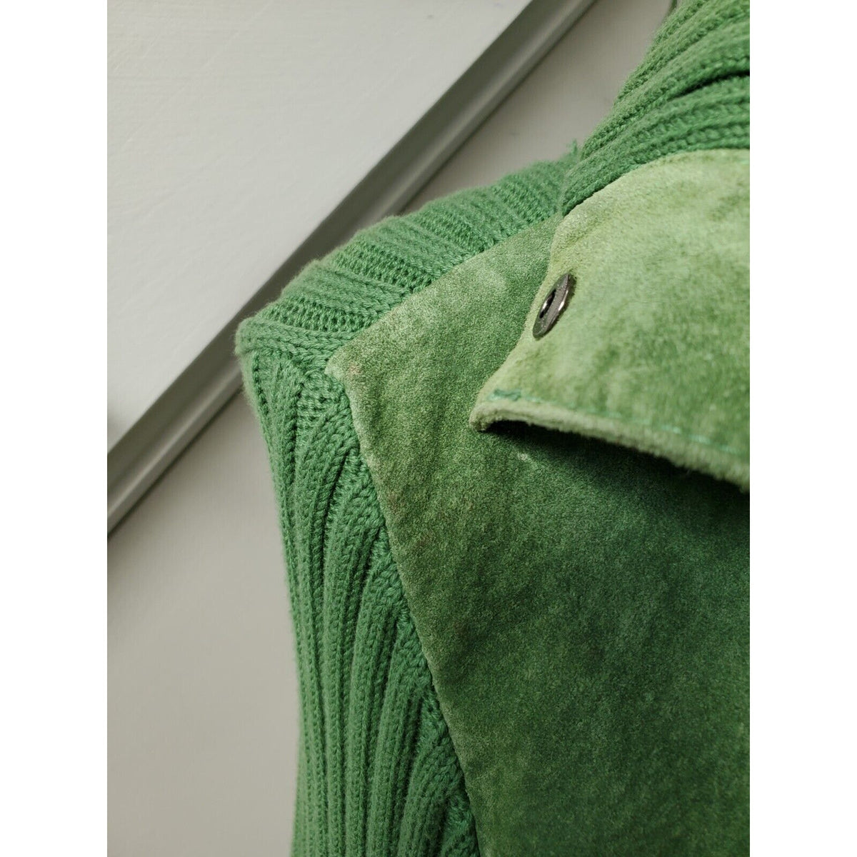 INC International Concepts Womens Green Cotton Casual Front Jacket Size Medium