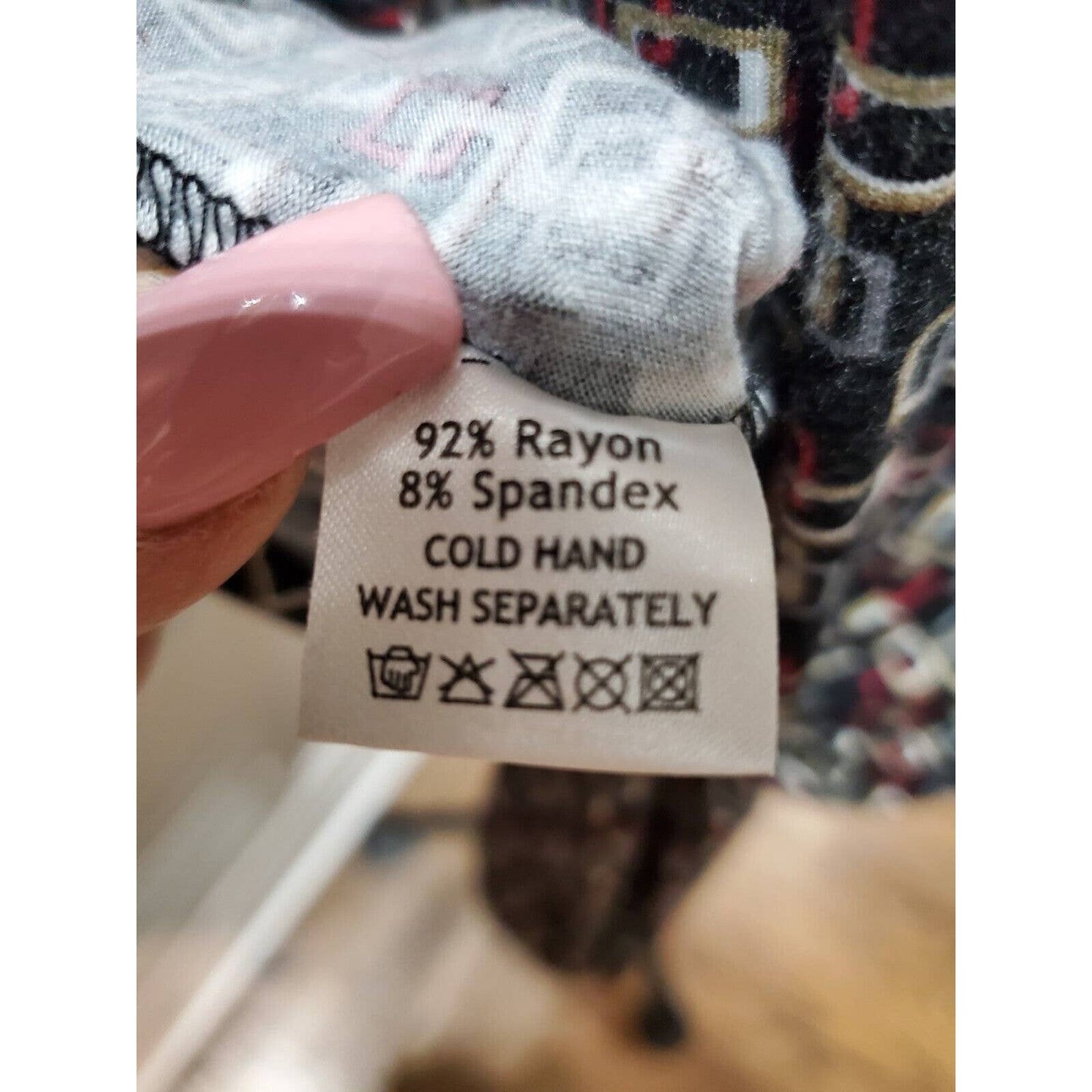 Vertigo Paris Rayon V-Neck Long Sleeve Casual Knee Length Dress Size Medium