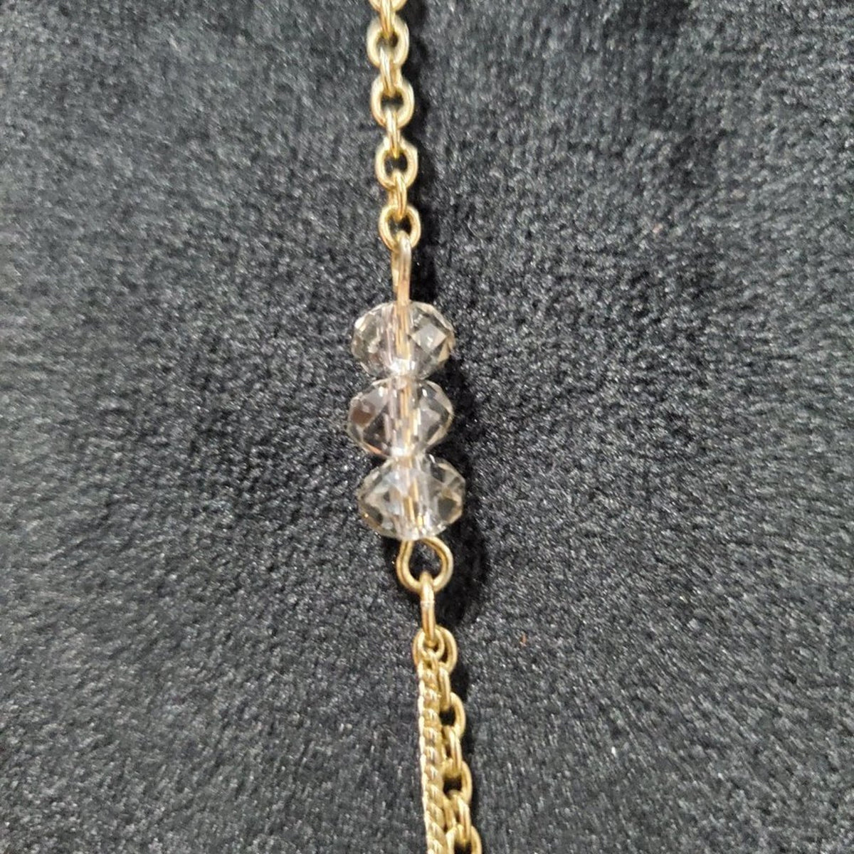 Womens Gold Tone Long Chains Layered Charm Pendant Necklace