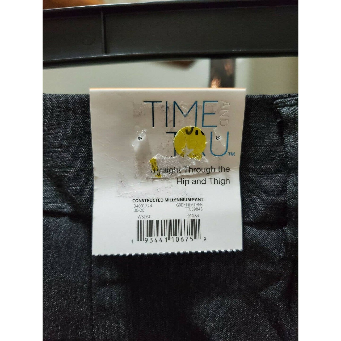 Time and Tru Women's Gray Polyester Millennium Constructed Dress Pants Size 10