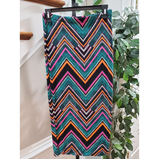 Bisou Bisou Women Multicolor Rayon Pencil & Straight Casual Maxi Skirt Size S