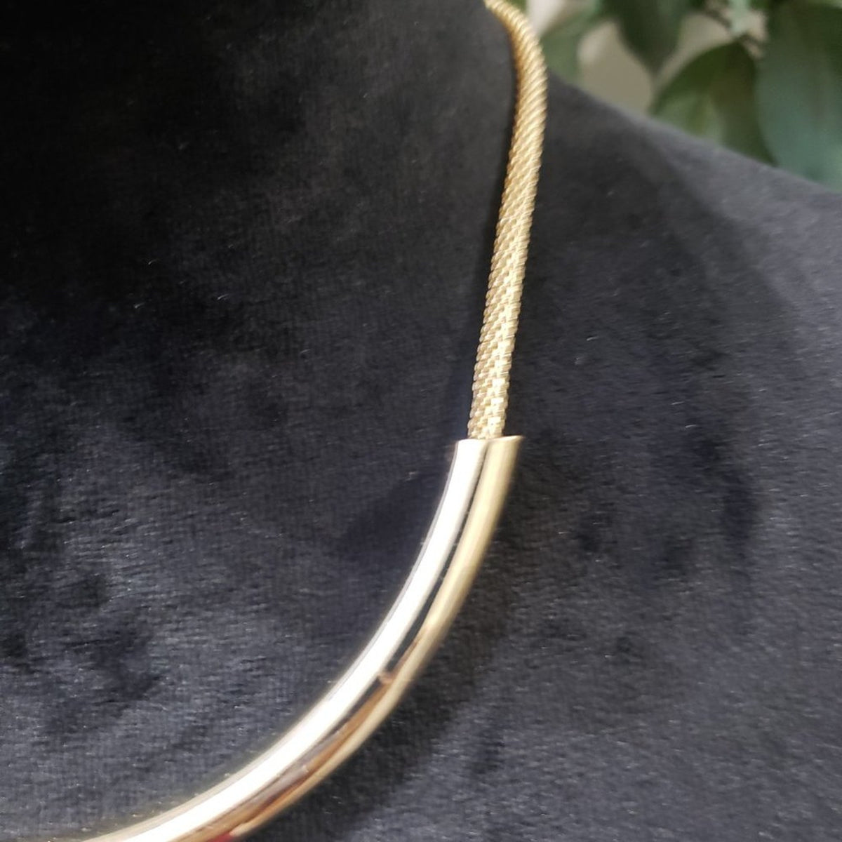 Women's Women Twist Oblate Wide Gold Chain Necklace