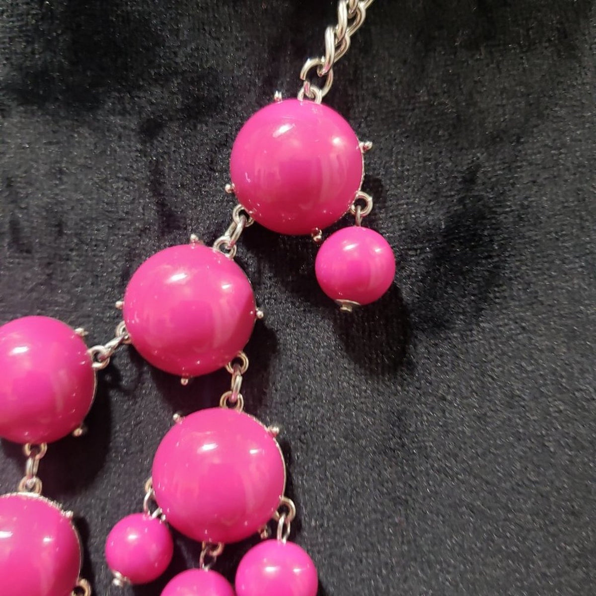 Women's Pink Round Beaded with Lobster Clasp Fashion Jewelry Necklace