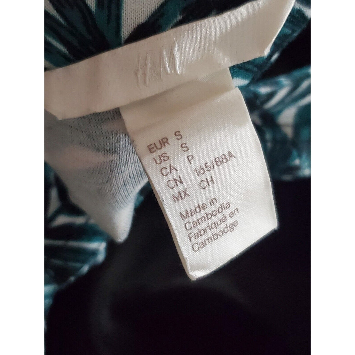 Women's Green & White Polyester Round Neck Sleeveless Knee Length Dress Size S