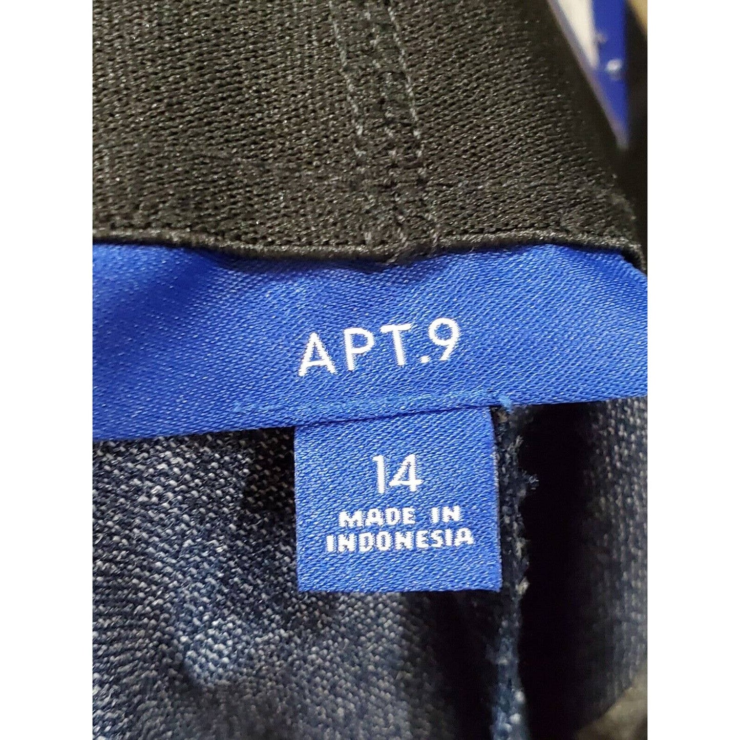 Apt.9 Women's Blue Polyester Blend Mid Rise Zippered Boot Cut Dress Pant Size 14