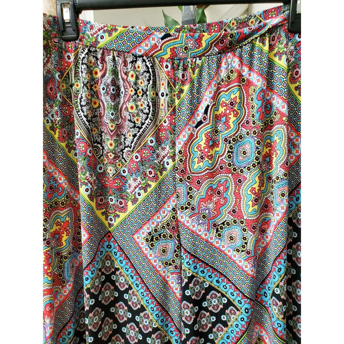 Cha Cha Vente Women's Multicolor Polyester Comfort Waist Palazzo Pant Size 2X