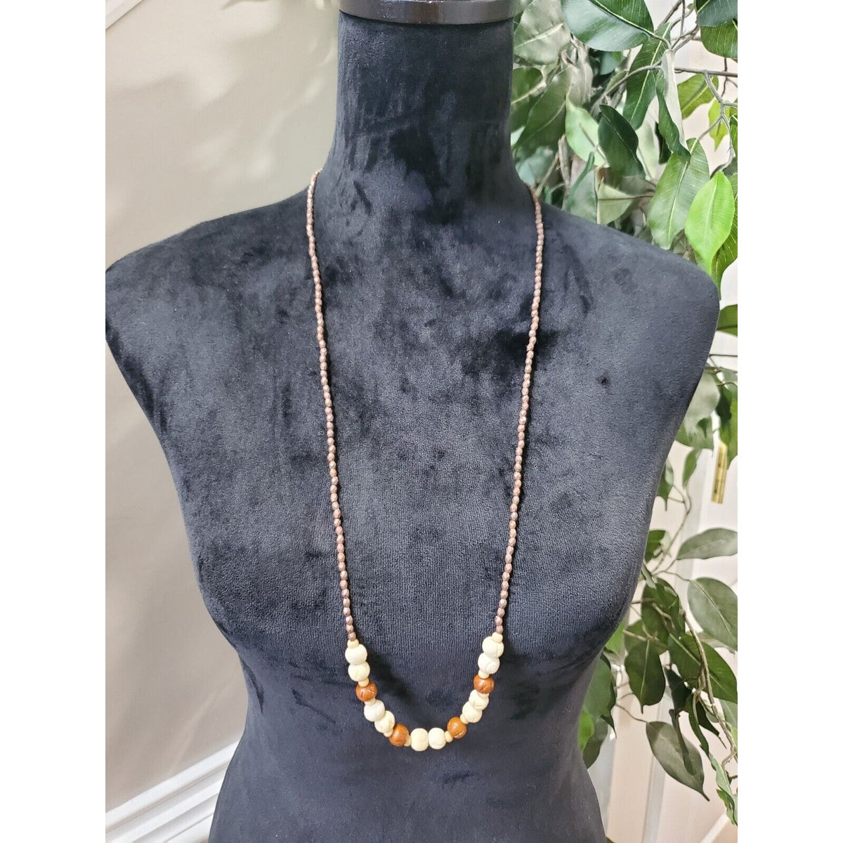 Women's Multicolor Long Ball Beaded Round Bubble Stylish Necklace