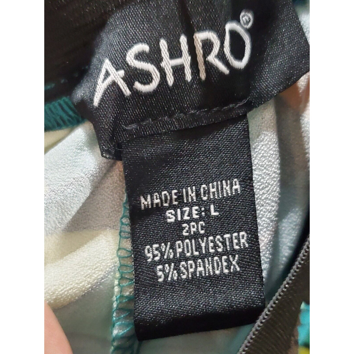 Ashro Multicolor Floral Polyester Elastic Waist Wide Leg Trousers Pant Large