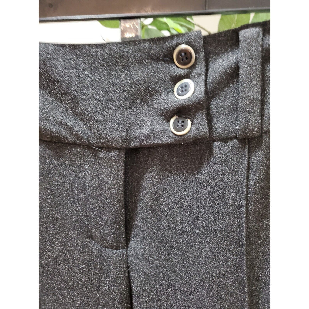 DKNY Women's Gray Wide Leg Zipper Front Slash Pockets Casual Pants Size 8