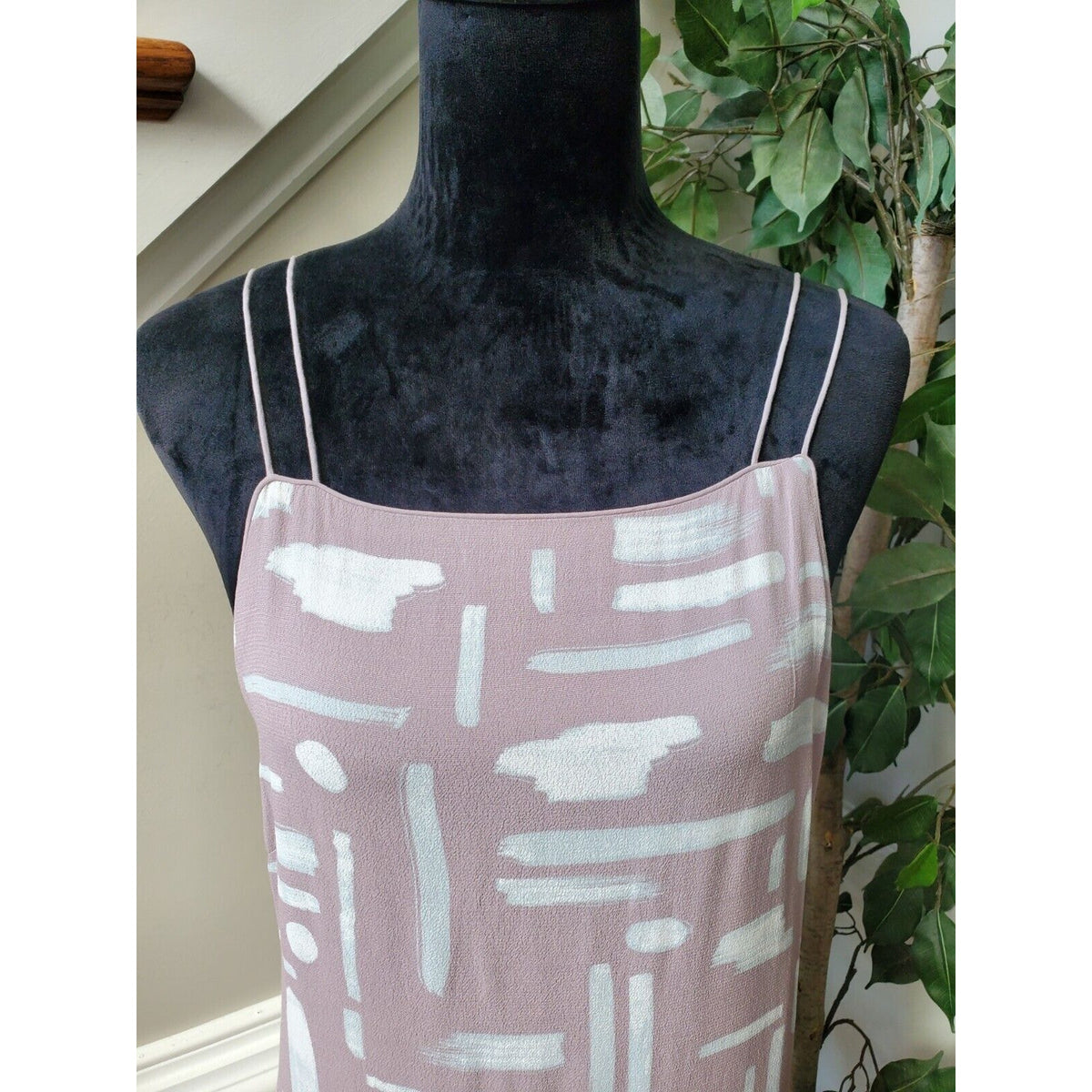 Silence + Noise Women's Purple Sleeveless Knee Length Strappy Dress Size Large