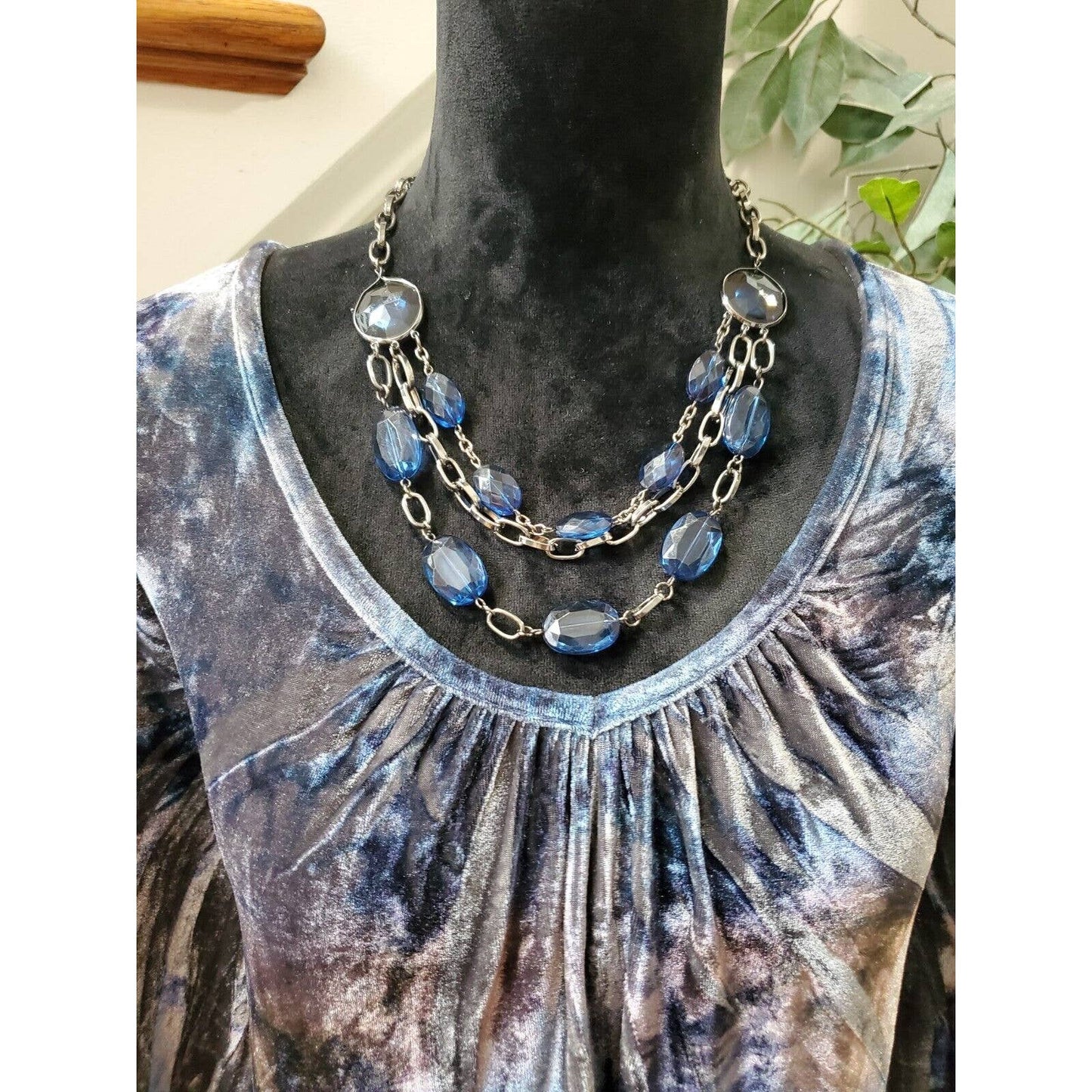 One World Women Multicolor Polyester Long Sleeve Scoop Neck Pullover Sweater 1X